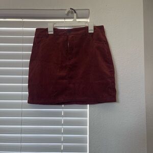 Corduroy Burgundy Skirt
